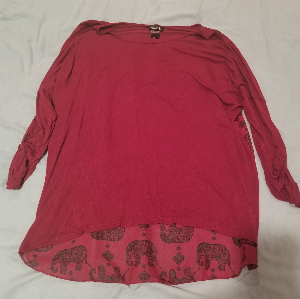 Brick Red Elephant Back Top